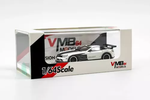 Modellino auto VMB 1:64 resina bianco Benz SLR Hamann Coupè Racing Sport - Foto 8 di 8