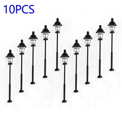LED 10 St??ck Modelleisenbahn Lampen Au?en Wandleuchten Spur N 1:16012V Neu Dek