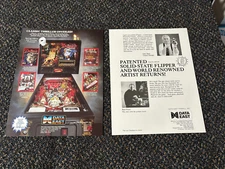 2 1990 DATA EAST FACTORY ORIGINAL PHANTOM THE OPERA PINBALL FLYERS UNCIRCULATED
