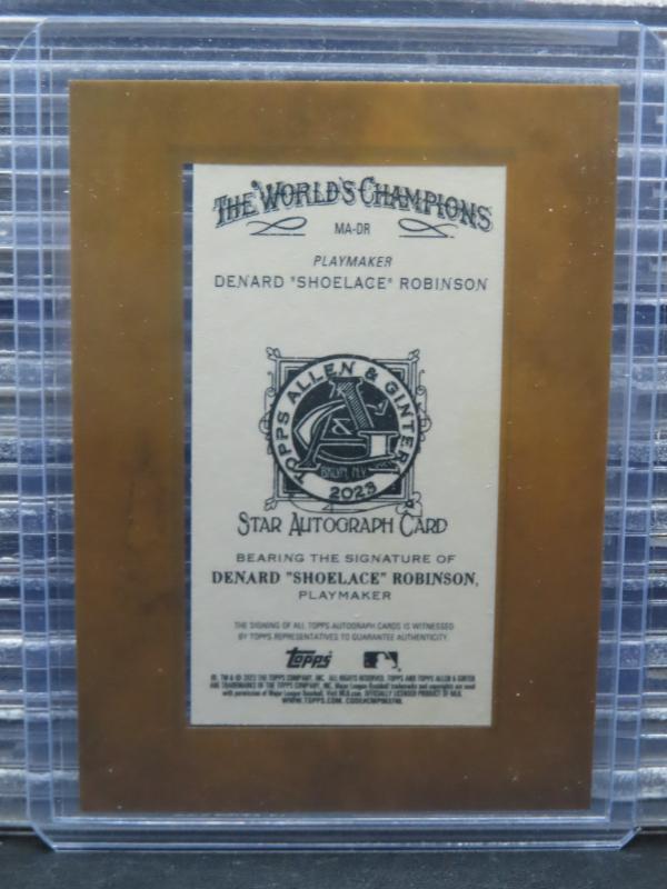 2023 Topps Allen & Ginter Denard Shoelace Robinson Framed Mini Auto MA