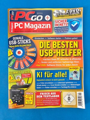 PC go + PC Magazin 2/2024 mit 2 DVDs (1x im Heft + 1x online) ... NEU+ungelesen