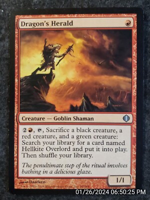 MtG Shards of Alara Uncommon Dragon's Herald #98