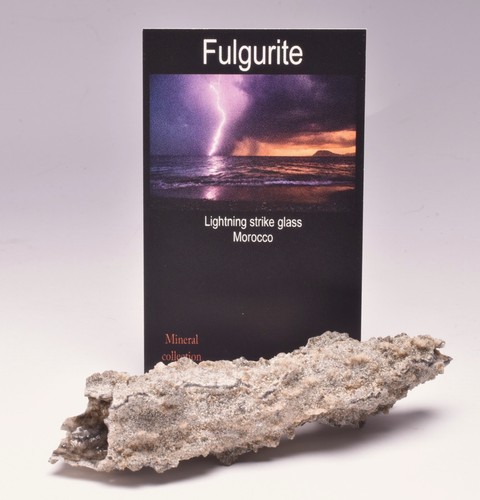 FULGURITE LIGHTNING STRIKE GLASS MOROCCO MT160 - Picture 3 of 9