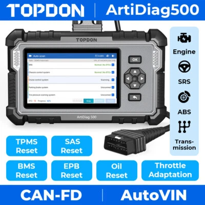 2026 TOPDON ArtiDiag500 OBD2 Scanner Engine ABS Code Reader Car Diagnostic Tool