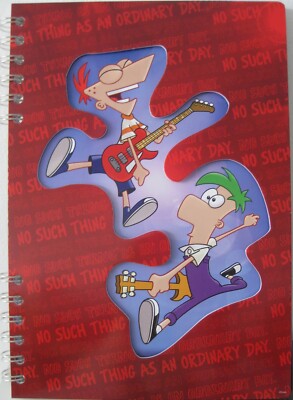 PHINEAS AND FERB DISNEY CHANNEL OFFICIAL PROMO NOTEBOOK JOURNAL ORDINARY  DAY