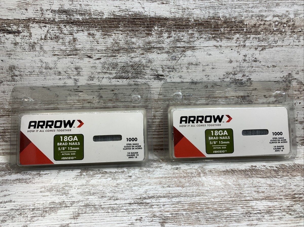 Arrow Fastener BN1810 Galvanized Steel Brad Nails 18 ga. x 5/8” 2