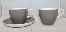Wedgwood of Etruria & Barlaston 2 Coffee Tea Mug Cup 1 Saucer Set England Made