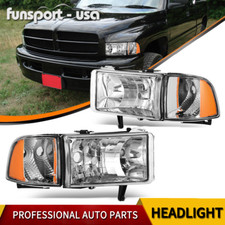 Chrome Housing Headlights Assembly Fit For 1994-2002 Dodge Ram 1500 2500 3500 Chrome Housing Headlights Assembly Fit For 1994-2002 Dodge Ram 1500 2500 3500