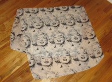 Black White Marilyn Monroe Sheer Oblong Scarf 54"