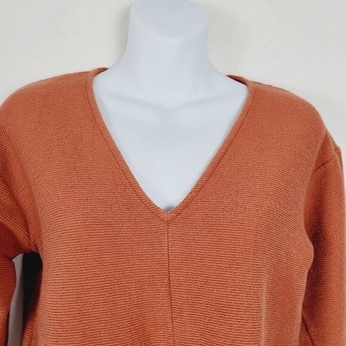 Madewell Texture & Thread Burnt Sienna Ribbed Tie Front Size S - 第 4/9 張圖片