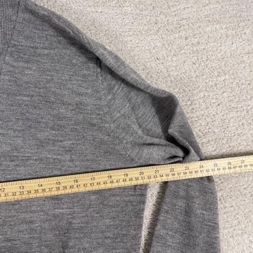 B Draddy Sweater Mens Medium Gray Baby Alpaca Wool 1/4 Zip Pullover Golf - Picture 8 of 9