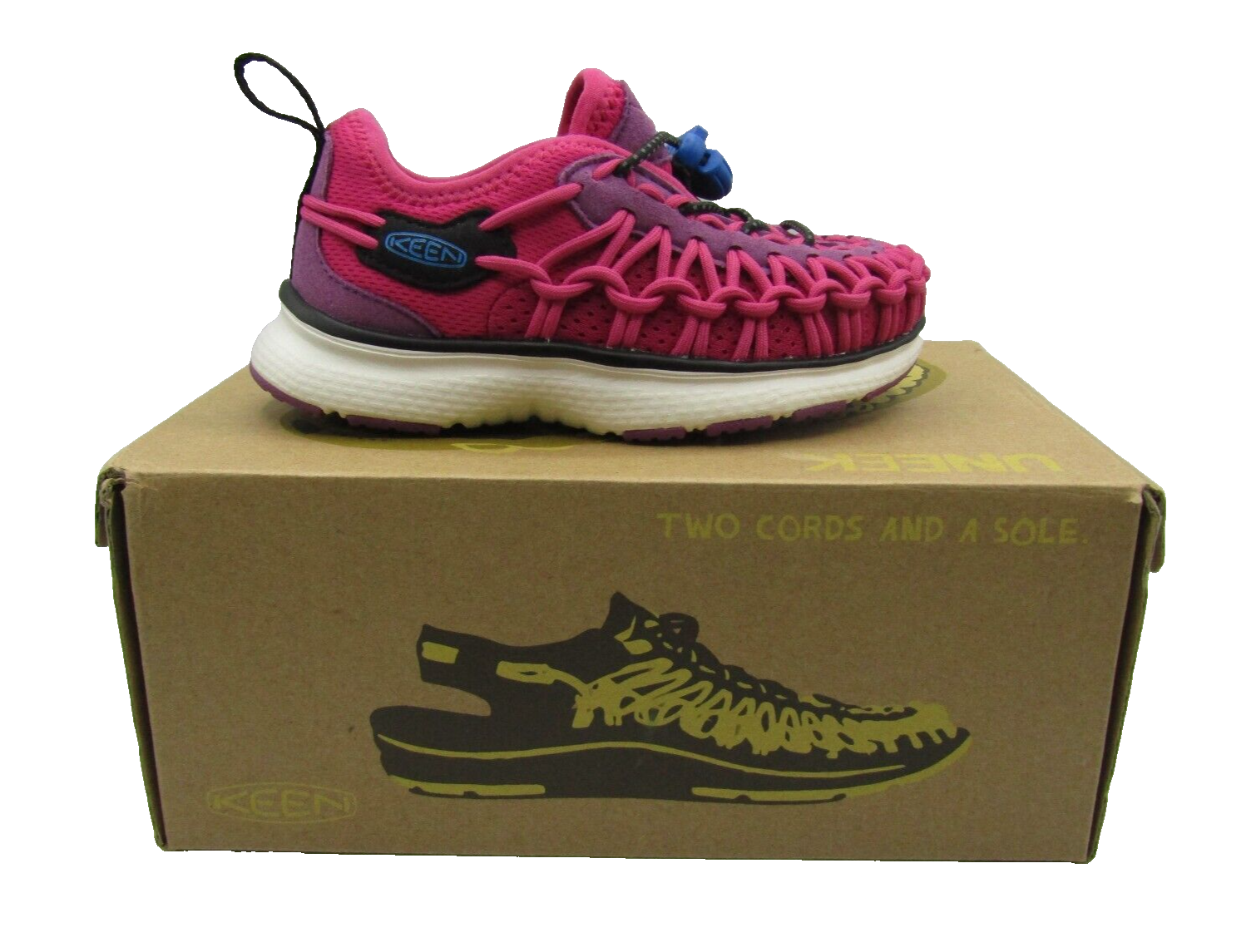 Sneakers SNK Keen Uneek nuove con scatola bambini US 9 rosa viola BX1
