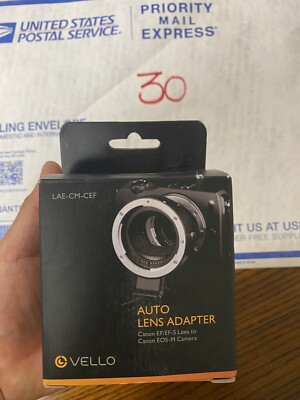 Vello Auto Lens Adapter for Canon EF/EF-S Lenses to Canon EOS M Camera