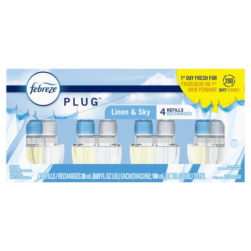 Febreze Plug In Air Freshener, Odor-Fighting Scented Oil Refill, 4 Refills - Picture 14 of 17