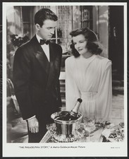 JAMES STEWART KATHARINE HEPBURN in The Philadelphia Story (1970s) CHAMPAGNE