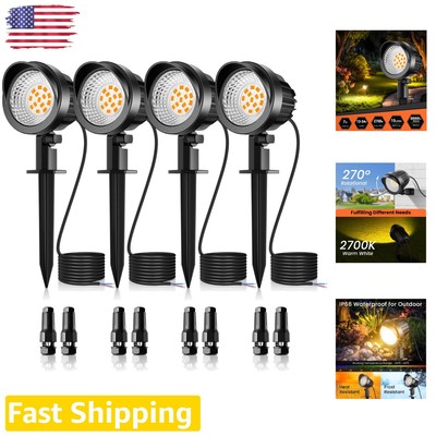 800 Lumen Low Voltage Garden Spotlights - Adjustable and Waterproof Lighting