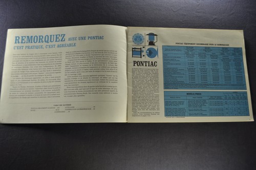 1966 GM Pontiac Beaumont Acadian Buick Towing Brochure Original French Canadian - Picture 2 of 9