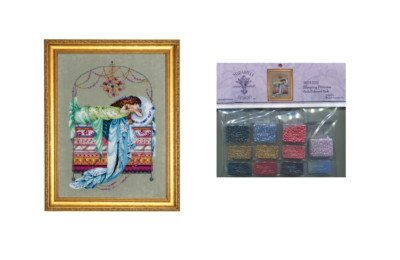 MIRABILIA Cross Stitch PATTERN and EMBELLISHMENT PACK Sleeping Princess MD123