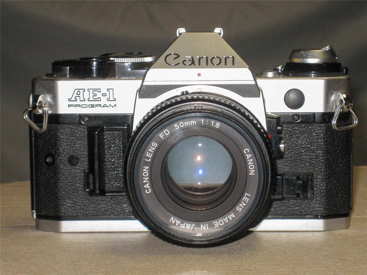 Vintage Canon AE-1 Program w/ Canon 50mm f1.8 Lens, Strap Vintage Canon AE-1 Program w/ Canon 50mm f1.8 Lens, Strap