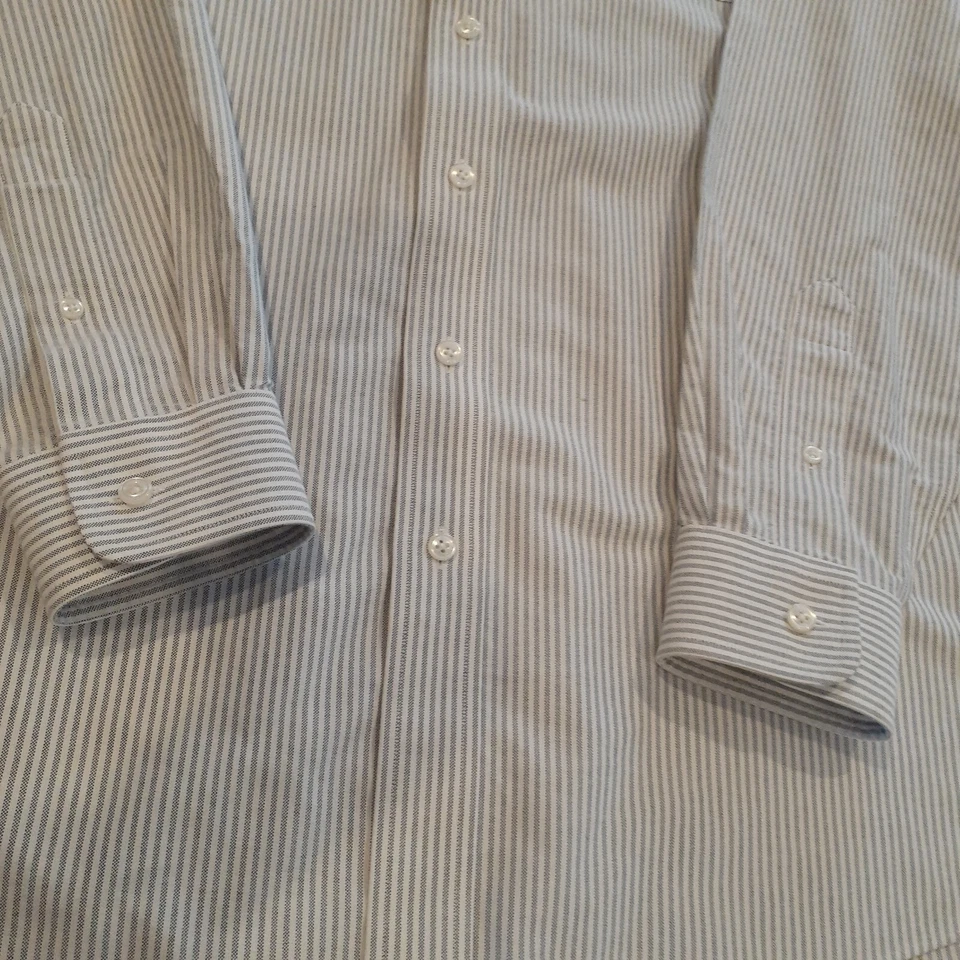 LL Bean Shirt Mens XL Wrinkle Resistant Up Long Sleeve Striped 16-36 O JRM3 - Image 4 of 4