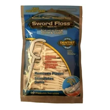 Lot of 3 Sword Floss D.O.C. Dentist on Call 50 ct Flosspicks Discontinued