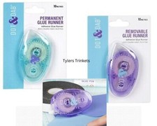 PERMANENT or REMOVABLE Double Sided Glue Runner  Tape Pen Adhesive 8mm x 10m