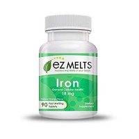 Ez Melts Iron Tablets, 18 Mg, Orange, 90 Count Ez Melts Iron Tablets, 18 Mg, Orange, 90 Count