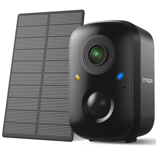 TMEZON 3MP WLAN FUNK Solar&AKKU Überwachungskamera Außen IP Kamera Schwarz&Weiß - Bild 19 von 22