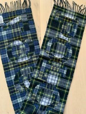 polo ralph lauren plaid wool logo scarf size 68   4  x 12   98 made Italy