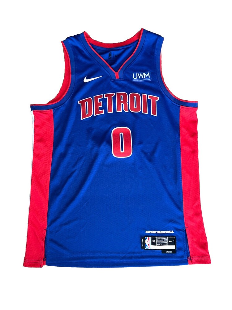 Nike NBA Swingman Icon Edition Jalen Duren Detroit Pistons Jersey Size XL (52)