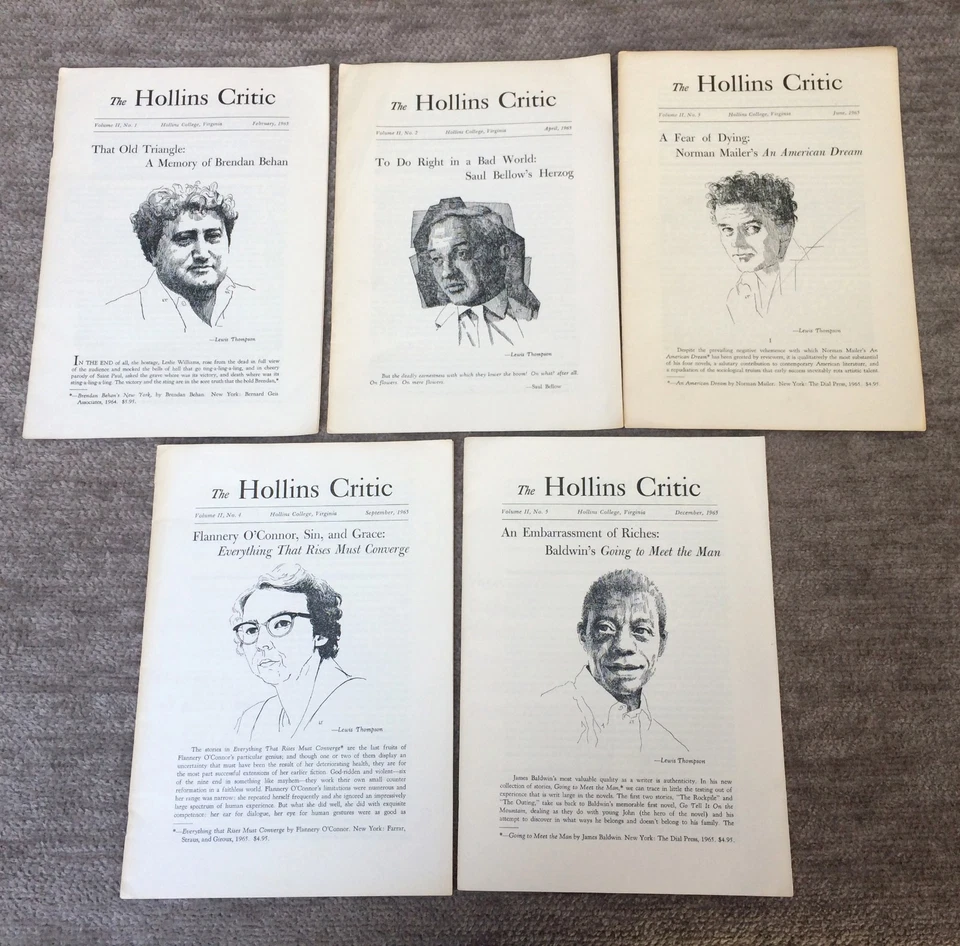 Set of 19 Back Issues of The Hollins Critic Literary Journal 1964-1968 Vols 1-5 - Image 4 of 4