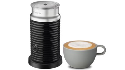 Nespresso Aeroccino 3 Milk Frother Black Coffee Hot or Cold Foam