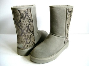 classic short metallic snake boot