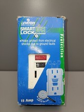 Leviton 8599-W GFCI Smartlock White Receptacle Outlet 15A - 120V