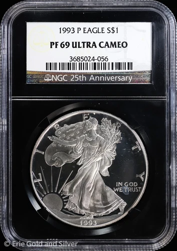 1993-P Proof $1 American Silver Eagle NGC PF 69 Ultra Cameo | PR