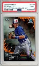 2019 Bowman Chrome Bo Bichette BTP7 Scouts Top 100 Orange Refractor 04/25 PSA 9