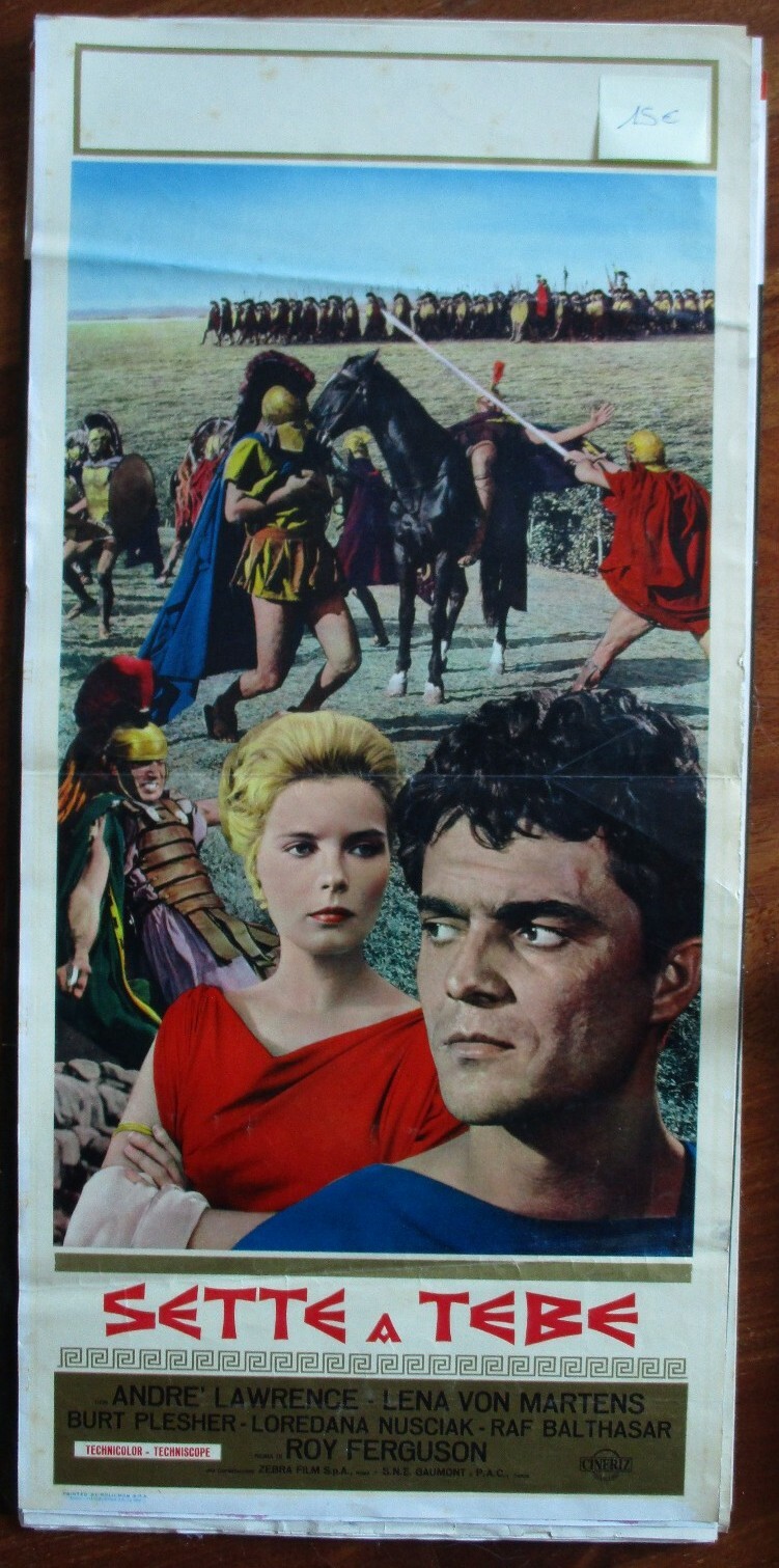 Locandina originale film Sette a Tebe (1964) - Regia di Luigi Vanzi
