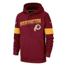 Washington Redskins Nike Sideline Logo Performance Pullover Hoodie Men 2019 NFL