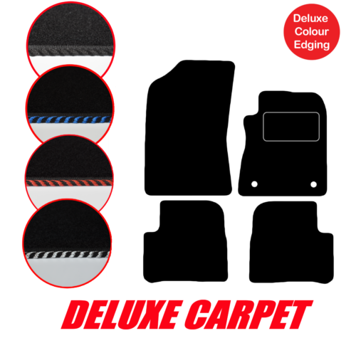 Tailored to fit Citroen C3 2017 onwards Black Car Floor Mats DELUXE Carpet 4 pcs - Picture 1 of 10