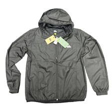 Quicksilver Overcast Windbreaker Jacket Hooded neck Boys Size XL /16 -Black -NEW