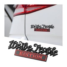 Classic We The People Edition Emblems, 3D Full Metal Car Decals with Black/Red