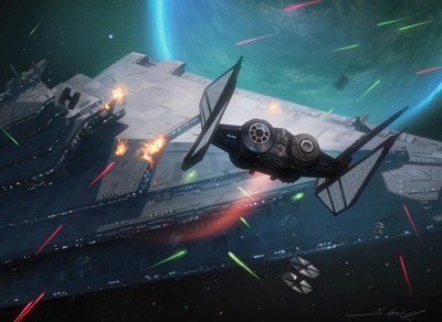 Star Wars First Order Tie Bomber 3d Resin Print 6.5''x5''