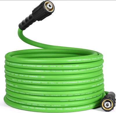 #ad #ad 50FT Pressure Washer Hose 3400 PSI 1 4#x27;#x27; Kink Resistant M22 Fittings Fast Ship $44.00