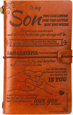 Letters to My Son Boys Journal, Graduation Gift Leather Journal Notebook from Mo