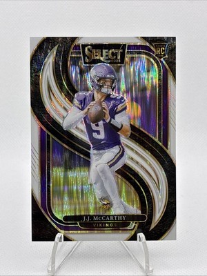2024 Panini Select - Premier J.J. McCarthy #134 White Shock Prizm /199 (RC)