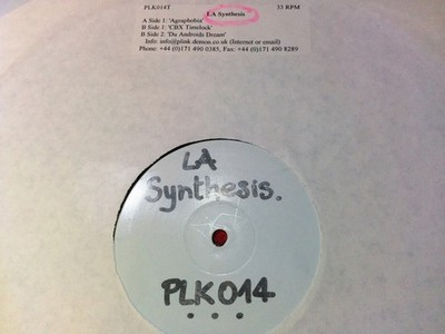 LA Synthesis - Agraphobia - UK 12'' Vinyl - 1994 - Plink Plonk