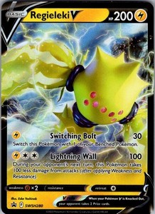 regieleki v pokemon card price Regieleki V 057/195 Silver Tempest SWSH Ultra Rare Holo 2022 Pokemon Card NM