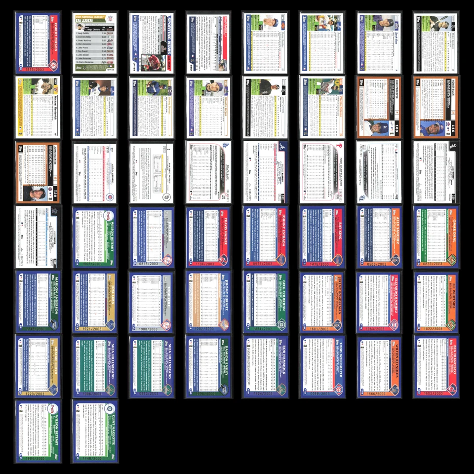 Lote de 50 tarjetas de béisbol Topps serie dorada #'d distribuidor al por mayor Foto 2 de 4