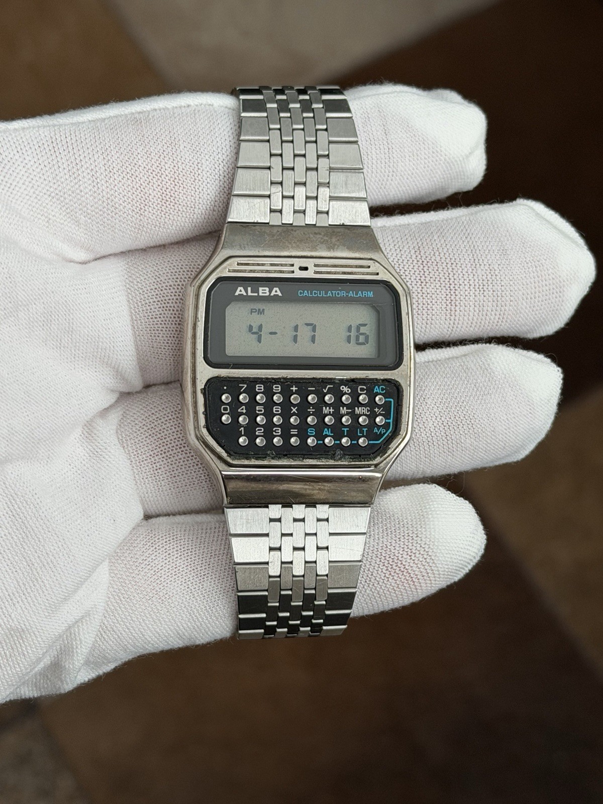 Rare Vintage Alba Calculator Alarm Y739-5000 Men’s Digital Watch JDM 1970s