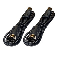 5 Pin DIN MIDI Cable 3 ft Male To Male Plug Audio Cord Black Pack Of 2 PCS